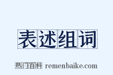 表述组词是什么意思的图片